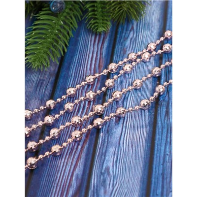 Бусы на ёлку «Шары рельефные», длина 2.7 м, d=8 мм, МИКС