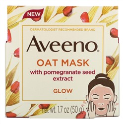 Aveeno, овсяная косметическая маска с экстрактом семян граната, для сияния кожи, 50 г (1,7 унции)