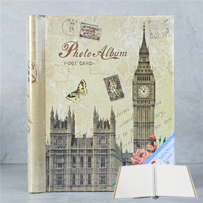 Фотоальбом магнитный 20 листов Города / 8001 /уп 40/микс 4 вида