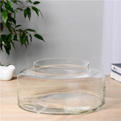 Ваза «Дэни», 3.6 л, d=14.2 см, 11.5×21 см, стекло, прозрачная