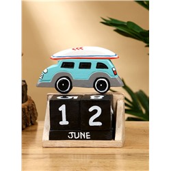 Календарь настольный «Машинка», 11×5×14 см, дерево