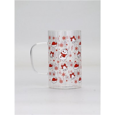 Кружка новогодняя стеклянная «Новый год», 350 мл