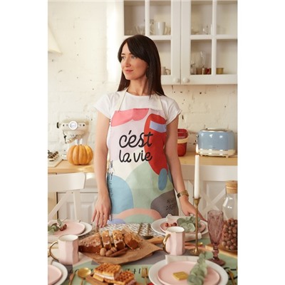 Фартук Этель «Се ля ви» 70×60 см, 100% хлопок, саржа 190 г/м²