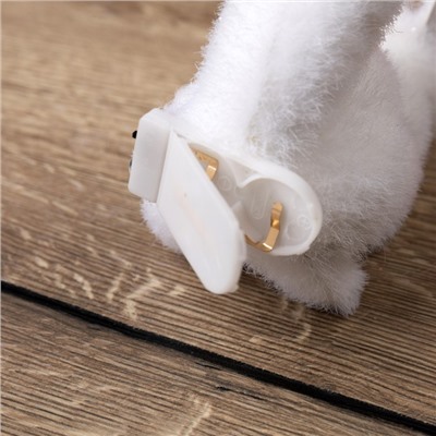 Светодиодная фигура «Белочка» 7×14×5 см, флок, батарейки CR2032×2 (не в комплекте), свечение тёплое белое