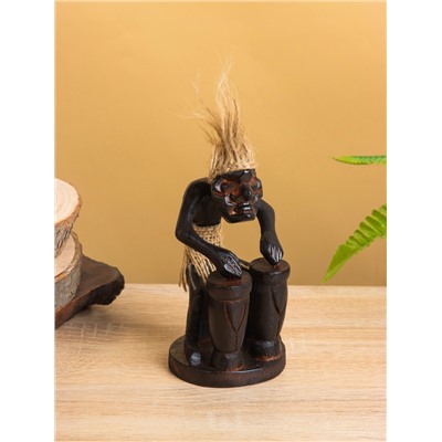 Сувенир «Абориген барабанщик», 7×7×15 см, дерево