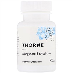 Thorne Research, бисглицинат марганца, 60 капсул
