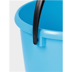 Ведро с крышкой, 10 л, d=32 см, h=26 см, пластик, МИКС