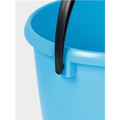 Ведро с крышкой, 10 л, d=32 см, h=26 см, пластик, МИКС