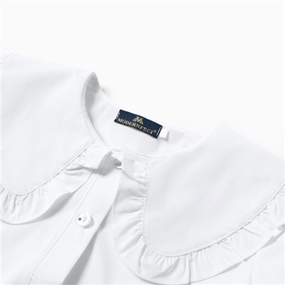 Блузка для девочек, цвет белый, рост 122 см