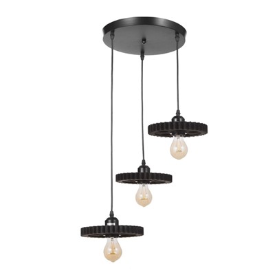 Светильник «Шестеренка» 3хЕ27 40 Вт 30×30×15-135 см