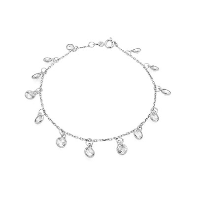 Браслет из серебра куб.циркон., ТФБ-31