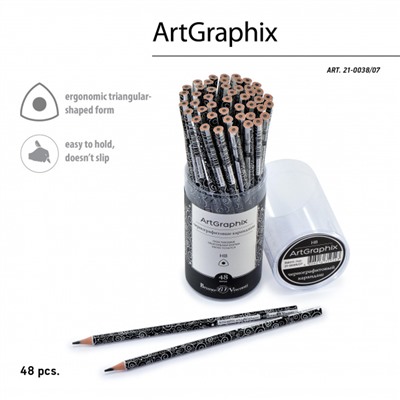 Карандаш пластиковый  "ArtGraphix.Волна" трехгранный НВ 21-0038/07 Bruno Visconti