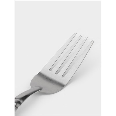 Вилки столовые Доляна «Снежная королева», длина 19.7 см, набор 12 шт., нержавеющая сталь, серебристые