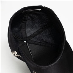 Бейсболка женская MINAKU цвет чёрный/серебряный, размер 56-58
