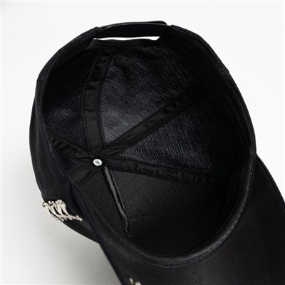 Бейсболка женская MINAKU цвет чёрный/серебряный, размер 56-58