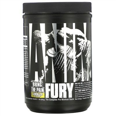 Universal Nutrition, Animal Fury, со вкусом лимонада, 501 г (1,1 фунта)