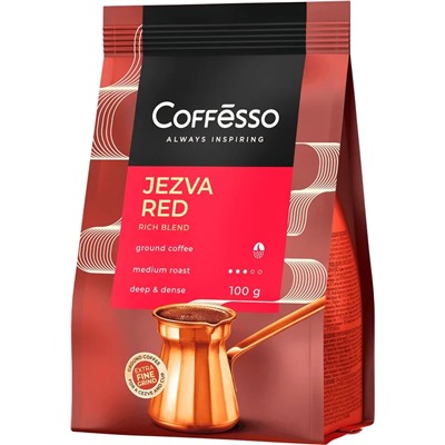 COFFESSO. Jezva Red (молотый) 100 гр. мягкая упаковка