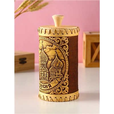 Туес «Россия», банка для хранения, береста