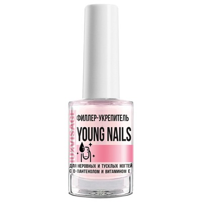 LUX visage Филлер-укрепитель YOUNG NAILS для неровных и тусклых ногтей с D-пант. и витамином Е /6