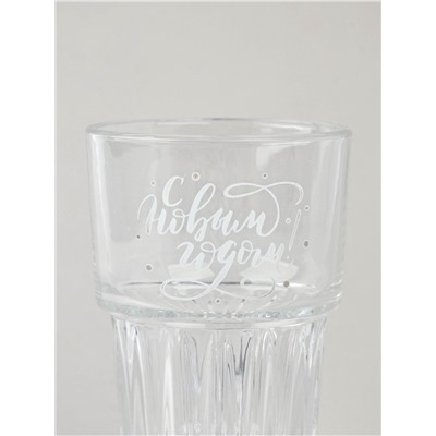 Стакан новогодний стеклянный «С Новым годом!», 350 мл