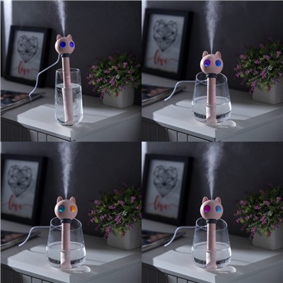 Увлажнитель воздуха «Кот» HM-22, ультразвуковой, погружной, портативный, USB, розовый