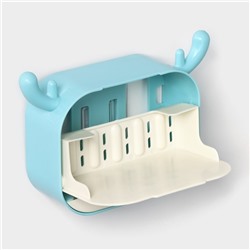 Мыльница «Барашек», пластик, 15.5×10.5×4 см, голубая