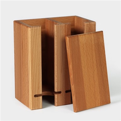 Органайзер деревянный для чая и кухонных принадлежностей Adelica, 16,5×20×10,5 см, бук