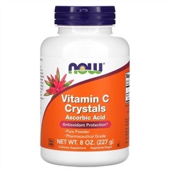 Now Foods, витамин C в кристаллах, 227 г (8 унций)