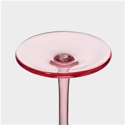 Бокалы для шампанского Magistro «Иллюзия», 180 мл, 5.5×27.5 см, стекло, набор 6 шт., розовые