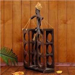 Подставка под бутылки «Абориген с коромыслом», 60×35×12 см