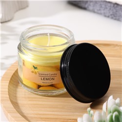 Ароматическая свеча в банке «Scented Candle, Lemon», лимон, 5×5 см, 140 г