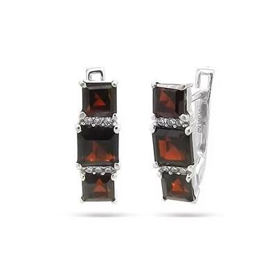 Серьги из серебра гранат, Сара