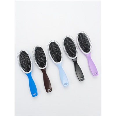 Расчёска массажная, 6×22 см, металлические зубчики, МИКС