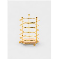 Сушилка для столовых приборов "Старлайт" 11*11*15,5 см, цвет золотой