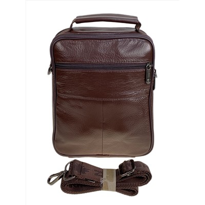 Сумка мужская из натуральной кожи, цвет коричневый