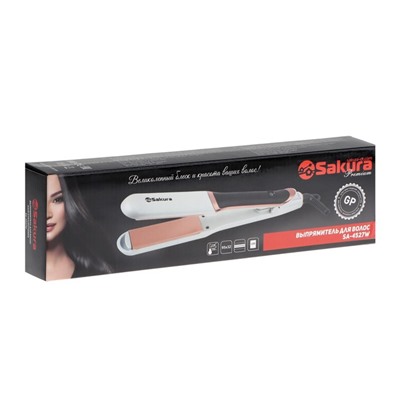 Выпрямитель Sakura SA-4527W, 50 Вт, керамическое покрытие, до 230 °C, LED, белый