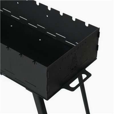 Мангал с ножками FIREGRILL, 74.7×37.5×72.3 см, 2 мм, длина жаровни 65 см