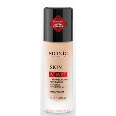 Monic Beauty Тональная Основа Skin Adapt тон 01 Porcelain розовый фарфор 30мл