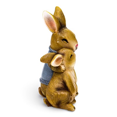 Садовая фигура из полистоуна «Заяц с дочкой», 23×18×12 см