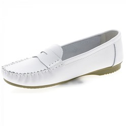 ER007-022 бел Мокасины женские (36-41)/10