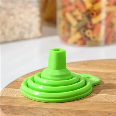 Воронка складная Доляна «Квадро», силикон, 7×9 см, бежевая