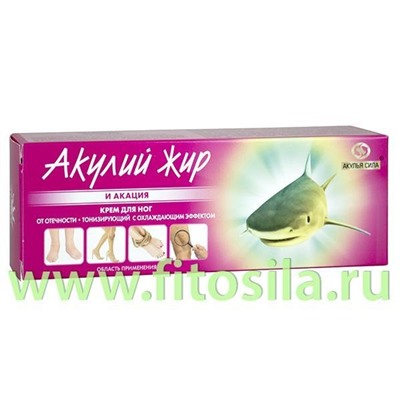 Акулий жир - Акулья Сила Акация крем д/ног при варикозе и отечности, охлаждающий 75 мл  **