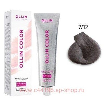 OLLIN COLOR Platinum Collection 7/12 100 мл Перманентная крем-краска для волос