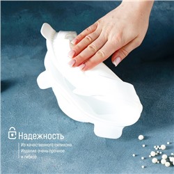 Форма для муссовых десертов и выпечки «Круг», 23.5×23.5 см, внутренний d=16 см, силикон, белая