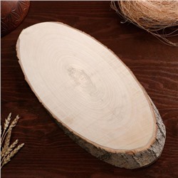 Спил осины, косой, слэб для декора, 40×18±2 см