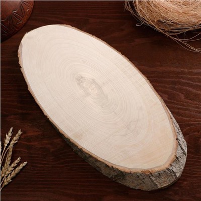 Спил осины, косой, слэб для декора, 40×18±2 см