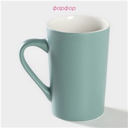 Кружка Доляна Good morning. Home, 385 мл, фарфор, голубая