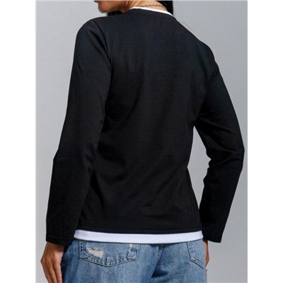 Лонгслив Рига (черный)