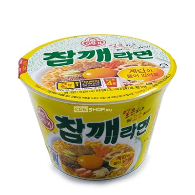 Лапша со вкусом жареного кунжута Чамке Рамен Оттоги/Ottogi, Корея, 110 г Акция