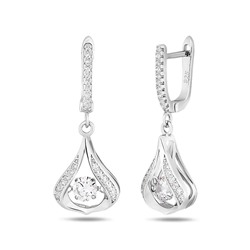 Серьги, куб.циркон., BY-3274